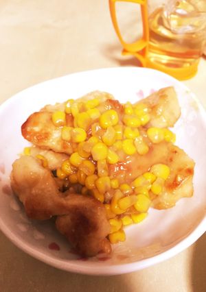 鶏胸肉とコーンのバターポン酢炒め♪-レシピのメイン写真