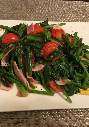 ☆ほうれん草とプチトマト炒め☆-レシピのメイン写真