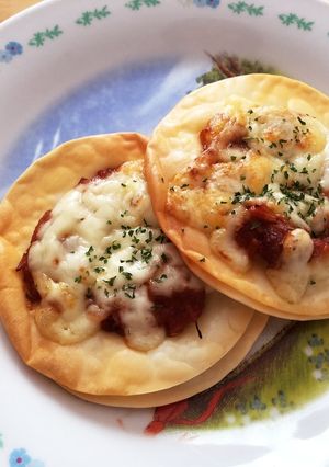 餃子の皮でミートソースピザ☆-レシピのメイン写真