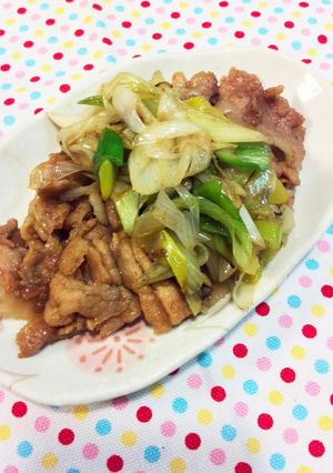 ⭐豚の生姜焼き長ネギ乗せ～♥-レシピのメイン写真