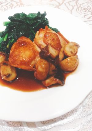 フライパン1つで♪鶏肉のきのこソース-レシピのメイン写真
