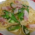 ベーコンとオクラのオイルパスタ