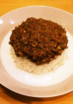 煮込み時間短縮！すりおろしキーマカレー-レシピのメイン写真