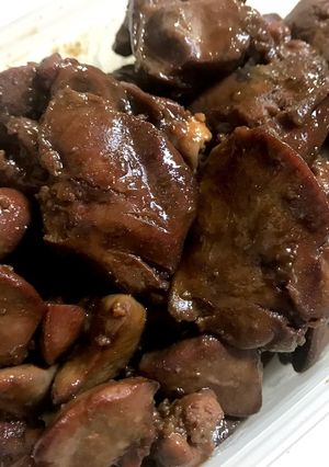 【作り置き】鶏もつ（鶏レバー）の甘辛煮-レシピのメイン写真