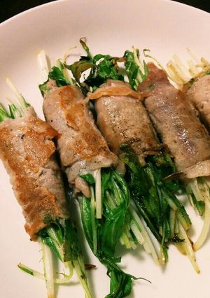 簡単!!水菜のロール豚肉-レシピのメイン写真