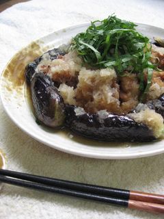 焼き茄子と鶏の唐揚げのみぞれ和え-レシピのメイン写真