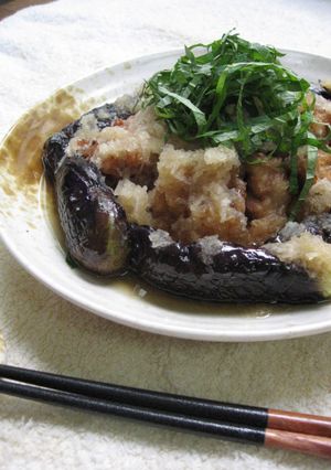 焼き茄子と鶏の唐揚げのみぞれ和え-レシピのメイン写真
