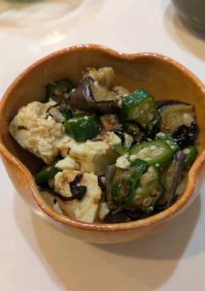茄子とオクラの塩昆布豆腐和え-レシピのメイン写真