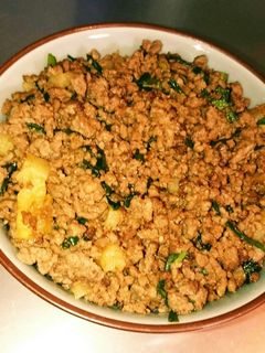 簡単!ひき肉とニラの焼肉のタレ丼-レシピのメイン写真