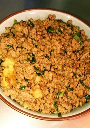簡単！ひき肉とニラの焼肉のタレ丼-レシピのメイン写真