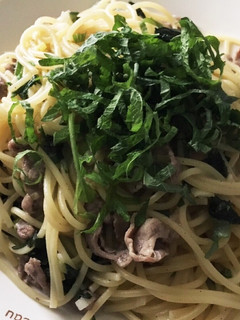 豚肉と長ネギと大葉のパスタ-レシピのメイン写真