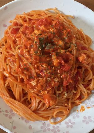 タラバガニのトマトクリームパスタ-レシピのメイン写真