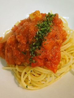 サバ水煮トマトパスタ-レシピのメイン写真