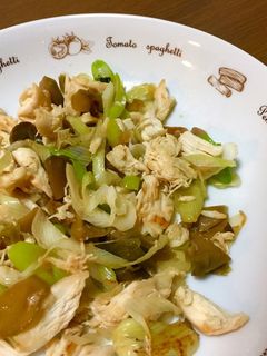 ねぎと鶏ささみのザーサイ炒め-レシピのメイン写真