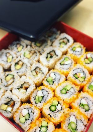 簡単!裏巻きカリフォルニア巻き!-レシピのメイン写真