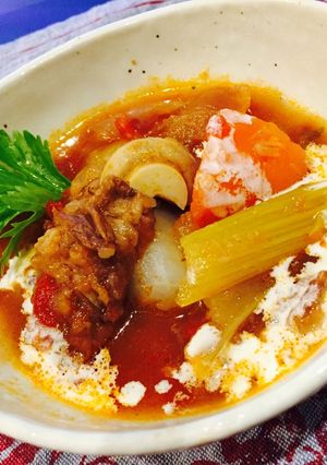 ボルシチ風！牛すじのトマト煮込み-レシピのメイン写真