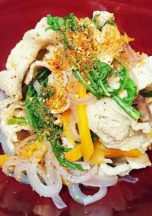 胡麻油香る~豚しゃぶのヘルシーだし和え♪-レシピのメイン写真