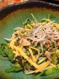 鶏ささみと水菜のおつまみしらすサラダ