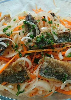 たっぷり新玉ねぎを使った魚の南蛮漬け-レシピのメイン写真