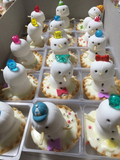 マシュマロ雪だるまの、ミニ生チョコタルト-レシピのメイン写真
