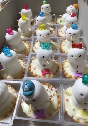 マシュマロ雪だるまの、ミニ生チョコタルト-レシピのメイン写真