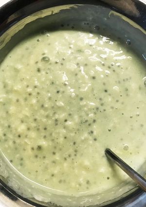 ヨーグル豆腐青汁チアシードスムージー-レシピのメイン写真