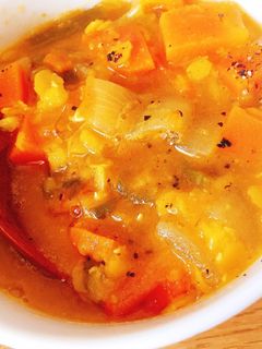 レンズ豆とトマトのスパイススープ♪-レシピのメイン写真