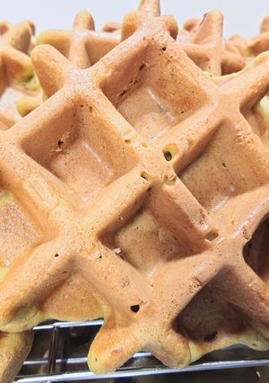 簡単♬抹茶＆粒あんのアメリカンワッフル♬-レシピのメイン写真