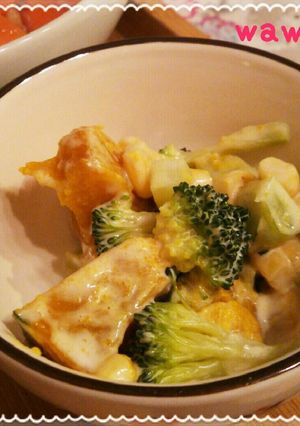 こどもの副菜　簡単かぼちゃサラダ-レシピのメイン写真