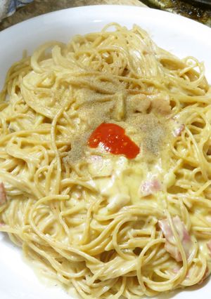 手抜き簡単チーズソースの濃厚カルボナーラ-レシピのメイン写真