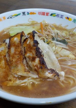 餃子乗せ野菜味噌ラーメン-レシピのメイン写真