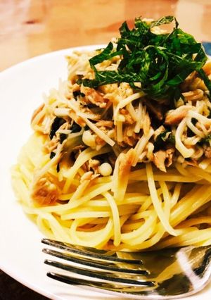 えのきとツナのオイルパスタ-レシピのメイン写真