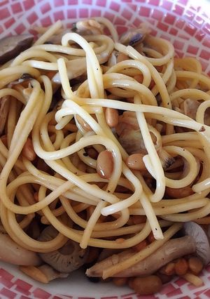 納豆、あさり、しめじの健康パスタ-レシピのメイン写真