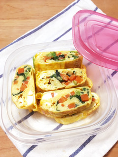 野菜たっぷり甘口卵焼き-レシピのメイン写真