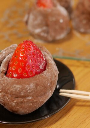 バレンタインに、チョコ苺大福-レシピのメイン写真