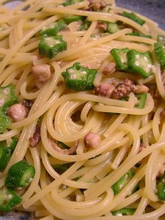 イカの塩辛とオクラのパスタ-レシピのメイン写真