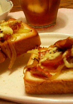 ハムでランチトースト-レシピのメイン写真