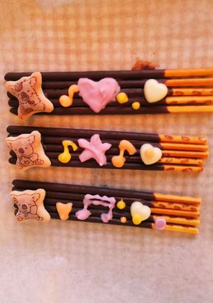 バレンタイン♥ポッキーでメッセージボード-レシピのメイン写真