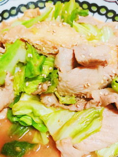 豚こま切れ肉と春キャベツの甘味噌炒め-レシピのメイン写真