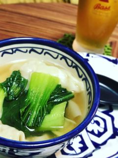 チンゲンサイとワンタンの簡単スープ-レシピのメイン写真