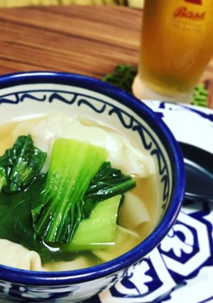 チンゲンサイとワンタンの簡単スープ-レシピのメイン写真