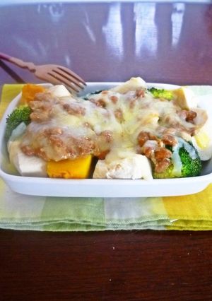 高野豆腐とブロッコリーの味噌納豆焼き-レシピのメイン写真