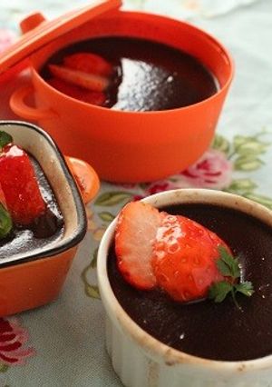 バレンタイン　ショコラプリン-レシピのメイン写真