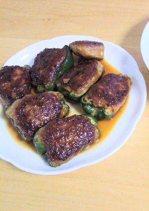 しょうが香る♥ピーマンの肉詰め-レシピのメイン写真