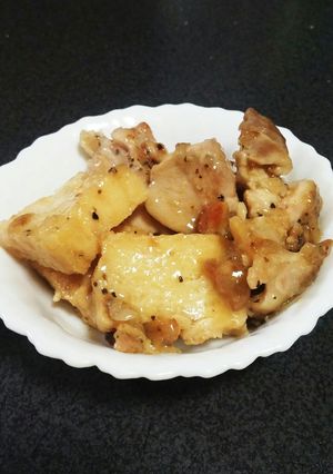 鶏肉と厚揚げの黒酢炒め-レシピのメイン写真