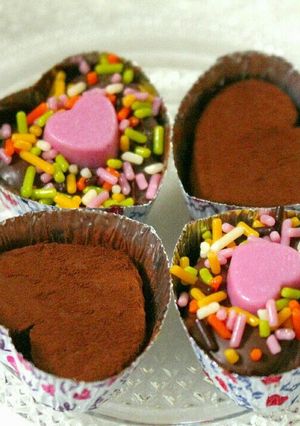 ハートのパリとろガナッシュ&生チョコ-レシピのメイン写真