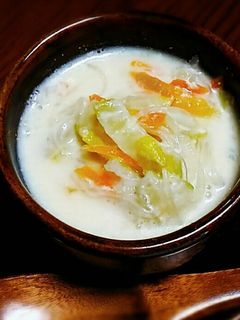 春雨入り☆ほっこり豆乳スープ-レシピのメイン写真