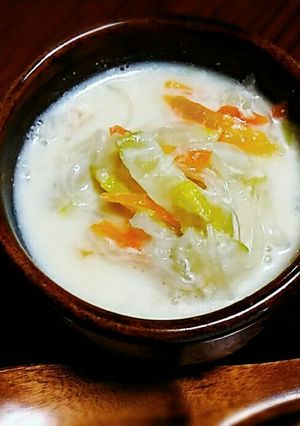 春雨入り☆ほっこり豆乳スープ-レシピのメイン写真