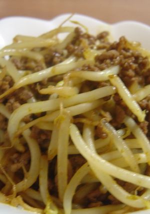 もやしとミンチのカレーしょうゆ炒め-レシピのメイン写真