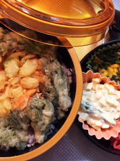 【お弁当】お手軽!天丼お弁当-レシピのメイン写真